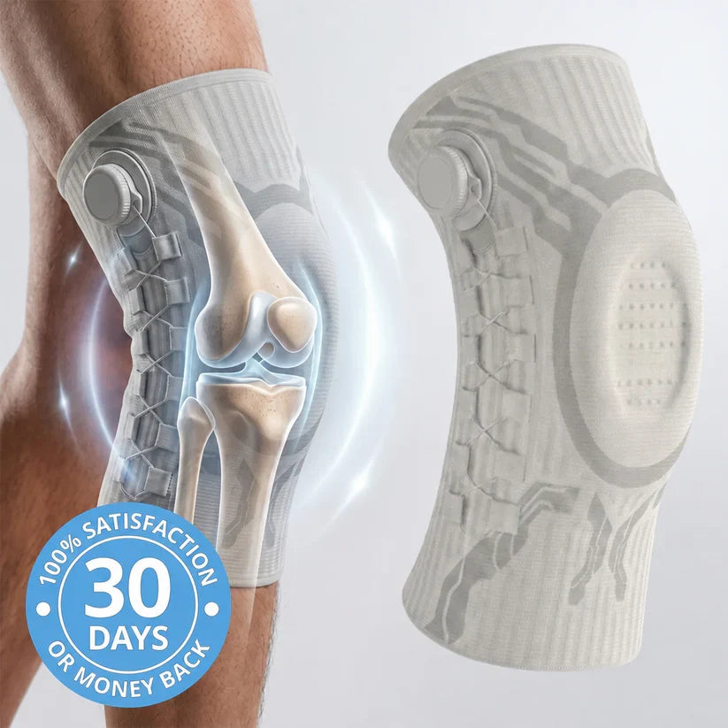 Adjustable Compression Knee Sleeve with Dial & Gel Pad - Sports Support