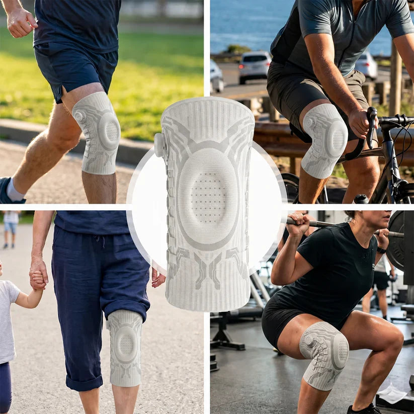 Adjustable Compression Knee Sleeve with Dial & Gel Pad - Sports Support
