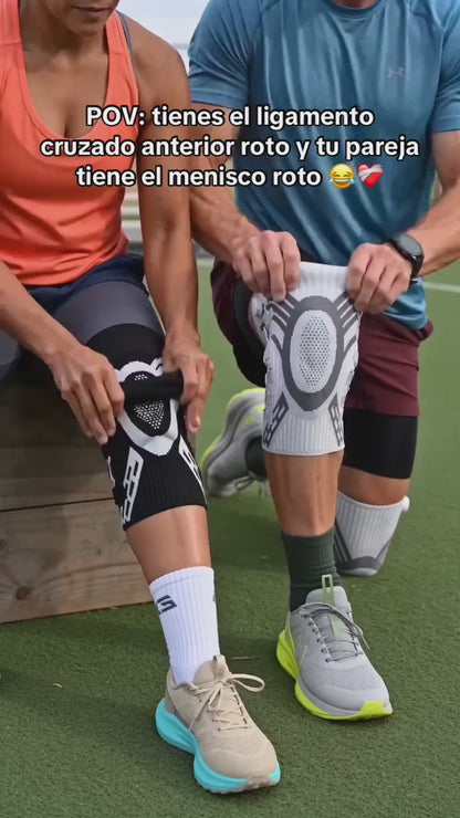 Adjustable Compression Knee Sleeve with Dial & Gel Pad - Sports Support